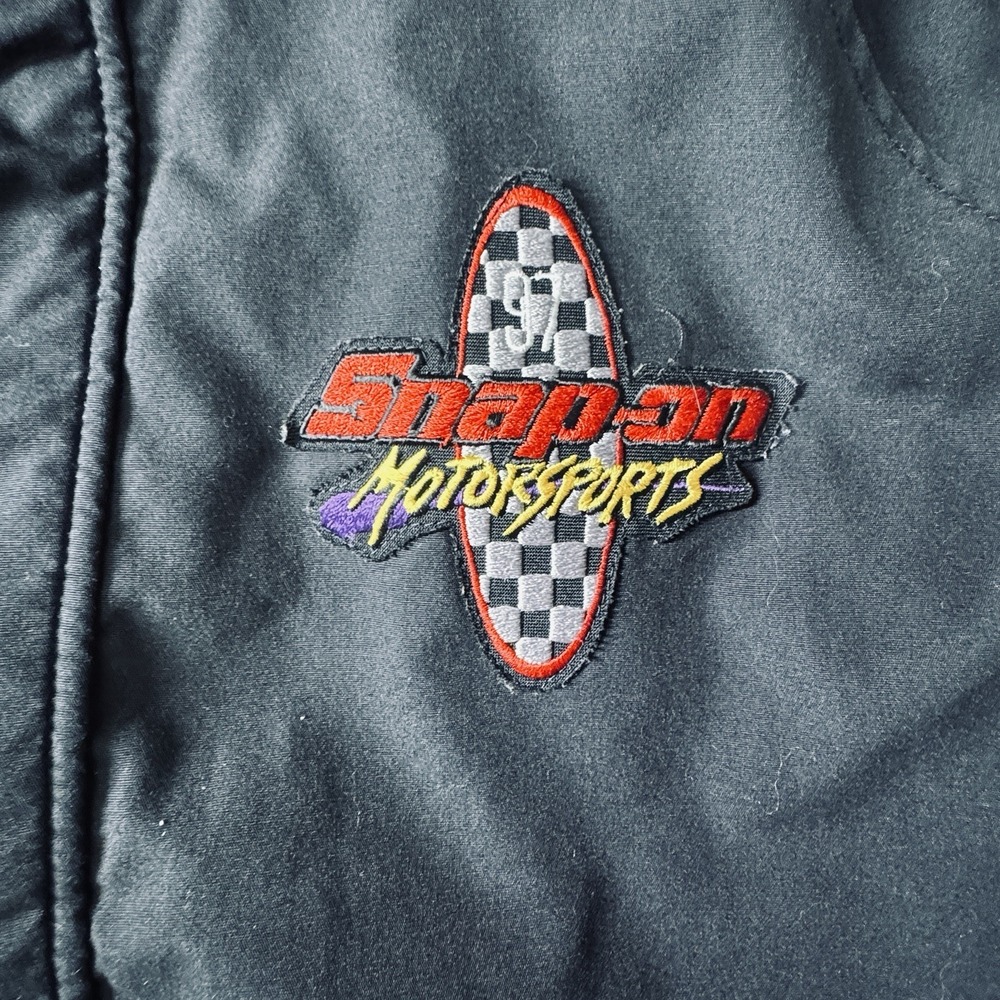 Vintage Swingster Snap-On Motorsports Jacket XXL Black Racing Bomber Coat 90's - Picture 3 of 7